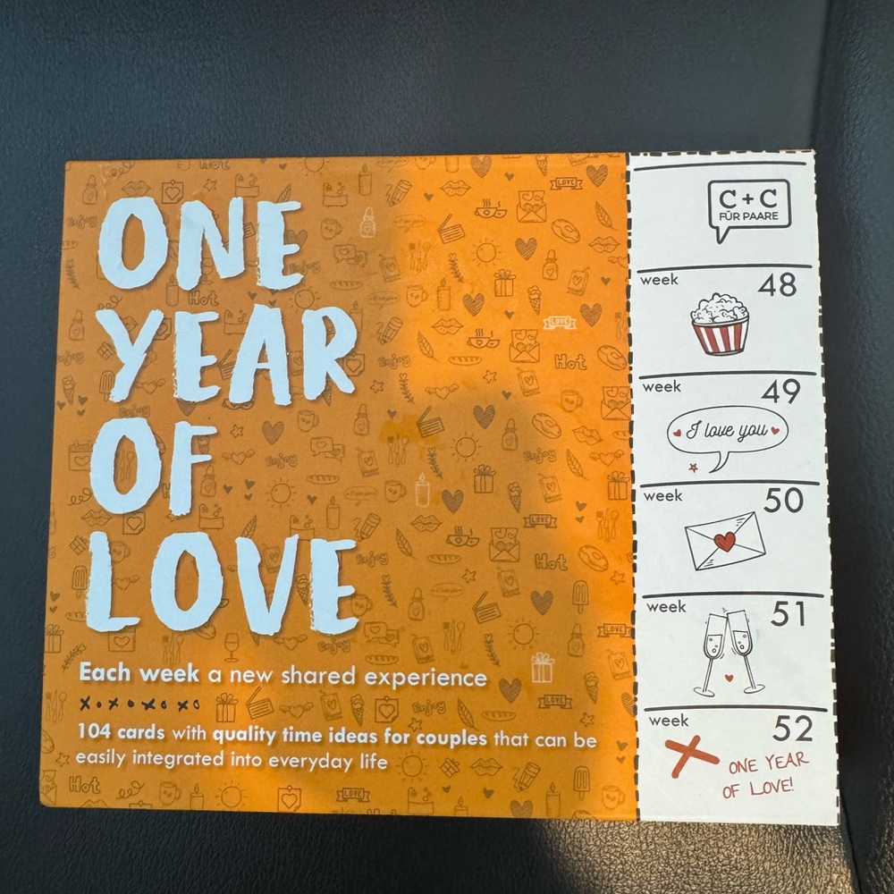 One Year of Love Card Set - Orange